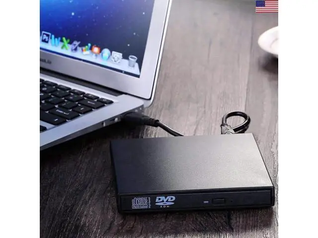 Alt view image 5 of 7 - External CD Drive for Laptop, USB2.0 Ultra-Slim Portable CD +/-RW ROM Burner/Writer Compatible with PC Desktop Windows 2000/XP/Vista/Windows7/Windows8(Black)