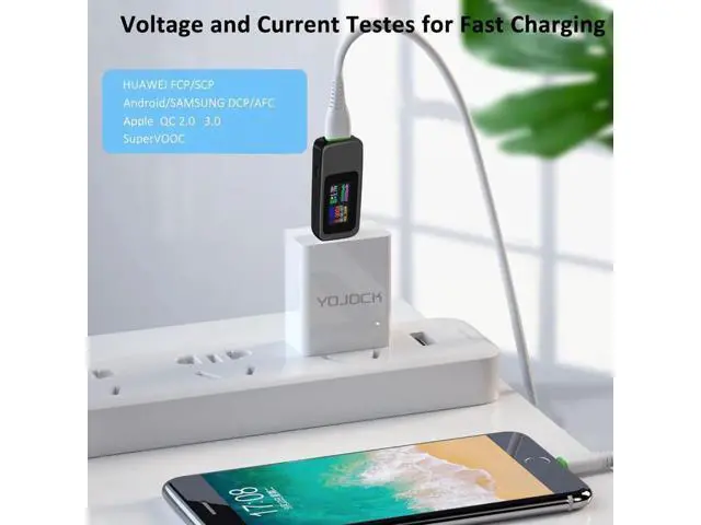 Alt view image 4 of 7 - USB Tester Multimeter Digital 4-30V 0-6.5A, QC 3.0 Power Meter Voltage and Current Tester Detector, Volmeter Ammeter Power Bank Capacity Tester with IPS Color Displa