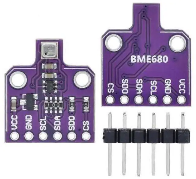 Alt view image 5 of 6 - BME680 Digital Temperature Humidity Sensor Module(Temperature/Humidity/Pressure/VOC Gas) 4 in 1 Sensor High Precision Environmental Monitoring Sensor with SPI IIC DC 5V