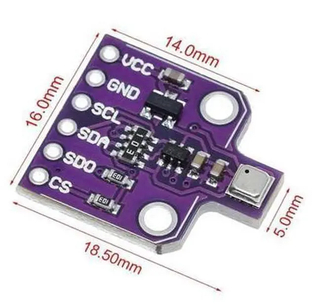 Alt view image 6 of 6 - BME680 Digital Temperature Humidity Sensor Module(Temperature/Humidity/Pressure/VOC Gas) 4 in 1 Sensor High Precision Environmental Monitoring Sensor with SPI IIC DC 5V