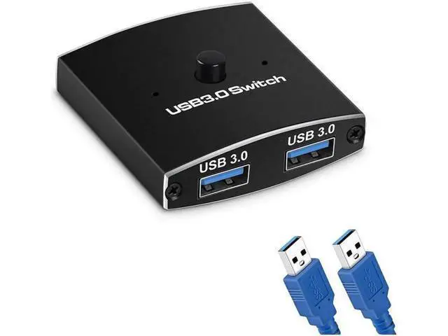 Main image of Bi-Directional USB 3.0 HUB Printer Sharing Device Printer 2-Port Switching Converter Manual Splitter Switch Sharing, ,1 In 2 Out / 2 In 1 Out, Includes Two 3.3FT Data Cables