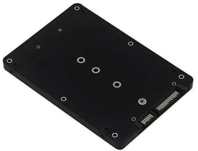 Main image of B+M Key Socket 2 M.2 NGFF (SATA) SSD to 2.5" SATA Adapter Card with Case Fast-Black