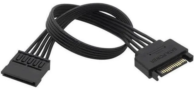 Main image of SATA 15Pin Male to 15P Female Power Extension Cable HDD SSD Power Supply Cable SATA Power Cable 30CM