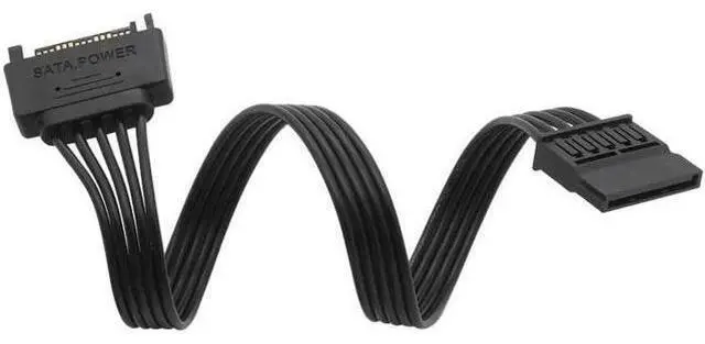 Alt view image 2 of 5 - SATA 15Pin Male to 15P Female Power Extension Cable HDD SSD Power Supply Cable SATA Power Cable 30CM