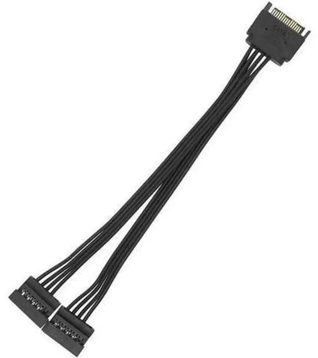 Main image of 30CM SATA 15pin male to female power cable hdd ssd power supply cable computer connections(1 to 2sata female)