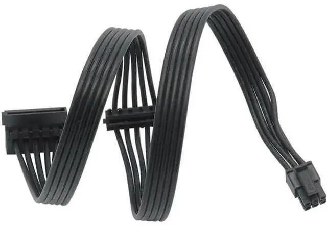 Main image of Small 6Pin to Dual SATA SSD Power Supply Cable MINI 6Pin Turn 2 x SATA Hard Drive Power Cord For Dell Main Board Interface