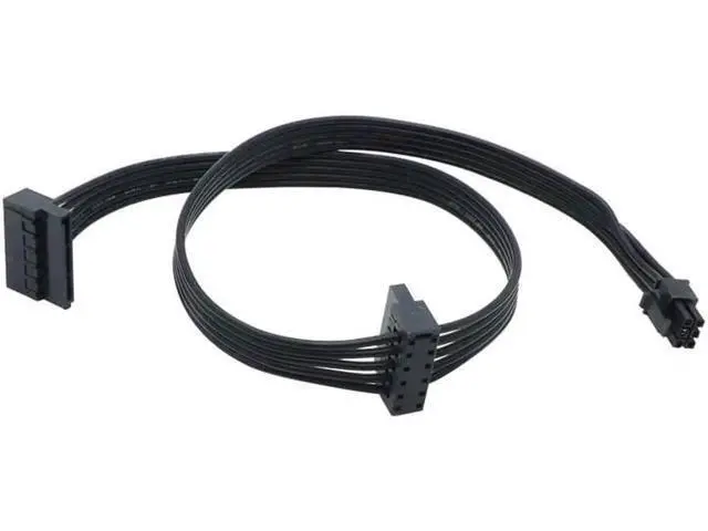 Alt view image 2 of 5 - Small 6Pin to Dual SATA SSD Power Supply Cable MINI 6Pin Turn 2 x SATA Hard Drive Power Cord For Dell Main Board Interface