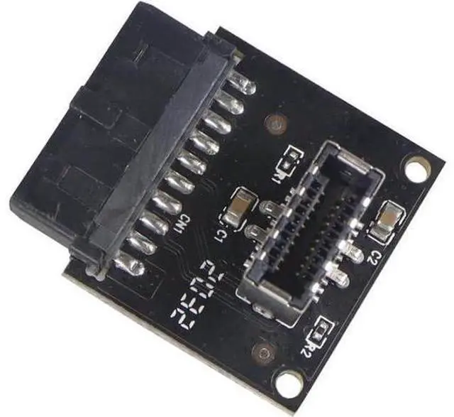 Main image of USB 3.1 Front Panel Socket to USB 3.0 20Pin Header Male Extension Cable Adapter for Motherboard Card 20P USB to Type-E Connector (Black 1piece)