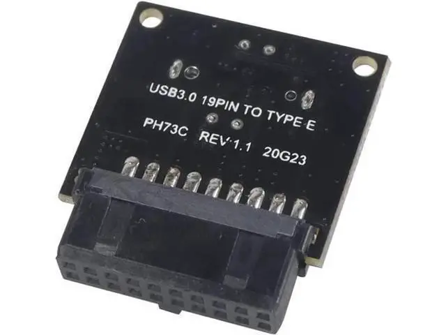 Alt view image 5 of 5 - USB 3.1 Front Panel Socket to USB 3.0 20Pin Header Male Extension Cable Adapter for Motherboard Card 20P USB to Type-E Connector (Black 1piece)