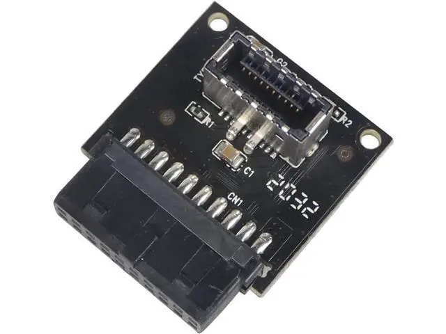 Alt view image 2 of 5 - USB 3.1 Front Panel Socket to USB 3.0 20Pin Header Male Extension Cable Adapter for Motherboard Card 20P USB to Type-E Connector (Black 1piece)