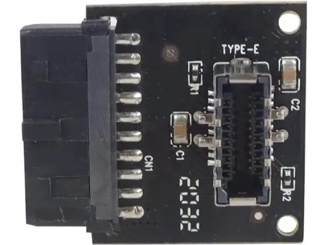 Alt view image 4 of 5 - USB 3.1 Front Panel Socket to USB 3.0 20Pin Header Male Extension Cable Adapter for Motherboard Card 20P USB to Type-E Connector (Black 1piece)