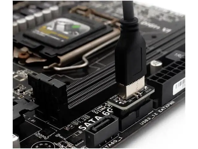 Alt view image 2 of 4 - USB 3.2 Gen 1 to USB 3.2 Gen 2 Header Adapter USB 3.1 Type-E Key-A to USB 3.0 20 Pin Header Converter for Type C Motherboard (Vertical Type)