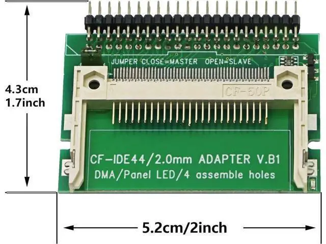 Alt view image 3 of 6 - CF to IDE Adapter CF Memory Card to 2.5-inch 44Pin Male IDE Laptop SSD HDD Adapter Card (CF/IDE M )