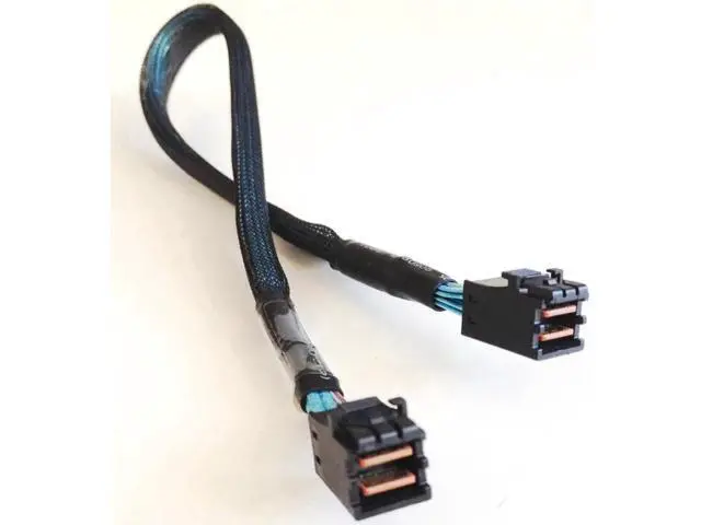 Alt view image 3 of 4 - Mini SAS HD SFF 8643 Cable Internal SFF-8643 SAS Cable 40cm Mini SAS SFF-8643 to 8643 Molex Cable Adapter for Computer Hard Disk