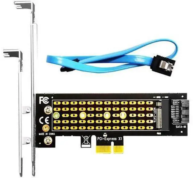 Main image of PA09-SA M.2 NGFF SATA SSD Adapter - SATA I/II/III, Cable and Screws Included