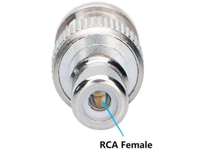 Alt view image 2 of 7 - BNC to RCA Adapter BNC Male to RCA Female Connector Coaxial Adapter Coupler for Closed-Circuit TV Surveillance Camera DVR Switcher TV Cable 6pcs