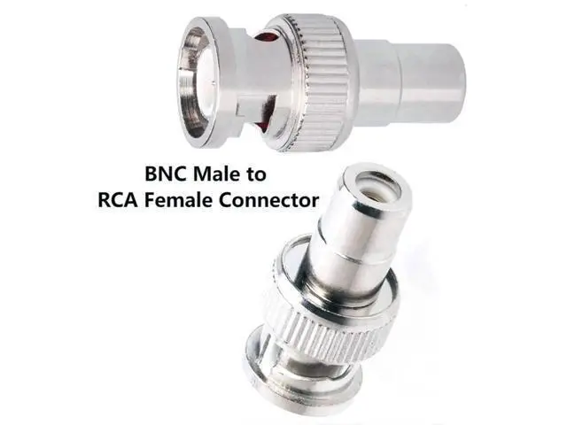 Alt view image 3 of 7 - BNC to RCA Adapter BNC Male to RCA Female Connector Coaxial Adapter Coupler for Closed-Circuit TV Surveillance Camera DVR Switcher TV Cable 6pcs