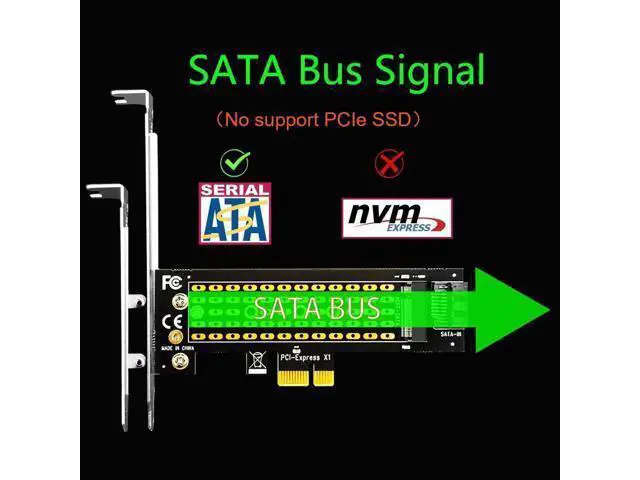 Alt view image 6 of 7 - PA09-SA M.2 NGFF SATA SSD Adapter - SATA I/II/III, Cable and Screws Included