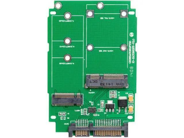 Alt view image 2 of 7 - M.2 B-Key SATA or Mini-SATA mSATA SSD to SATA III 2.5 Adapter, Convert mSATA or M.2 SATA SSD to a 2.5" Drive PCI Mount SI-ADA50067