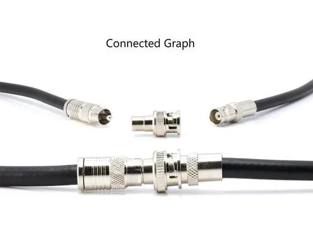 Alt view image 7 of 7 - BNC to RCA Adapter BNC Male to RCA Female Connector Coaxial Adapter Coupler for Closed-Circuit TV Surveillance Camera DVR Switcher TV Cable 6pcs