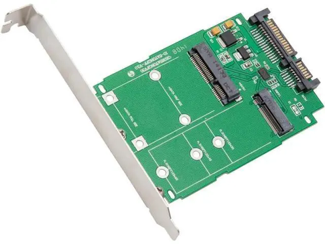 Alt view image 5 of 7 - M.2 B-Key SATA or Mini-SATA mSATA SSD to SATA III 2.5 Adapter, Convert mSATA or M.2 SATA SSD to a 2.5" Drive PCI Mount SI-ADA50067