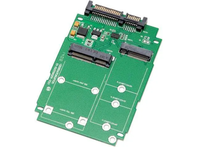 Alt view image 6 of 7 - M.2 B-Key SATA or Mini-SATA mSATA SSD to SATA III 2.5 Adapter, Convert mSATA or M.2 SATA SSD to a 2.5" Drive PCI Mount SI-ADA50067