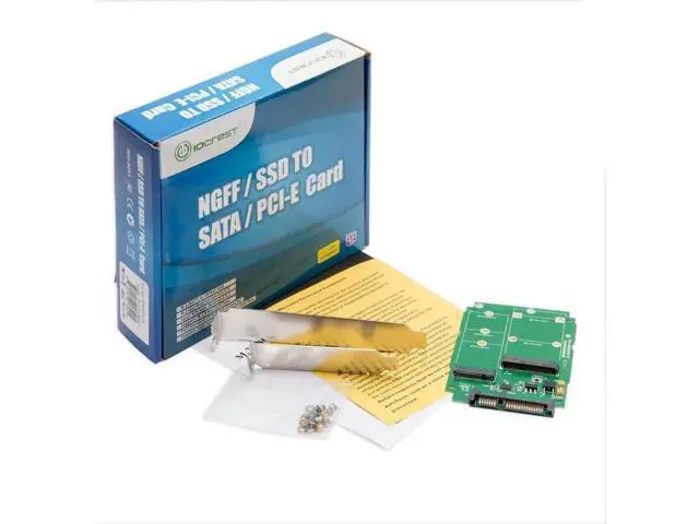 Alt view image 4 of 7 - M.2 B-Key SATA or Mini-SATA mSATA SSD to SATA III 2.5 Adapter, Convert mSATA or M.2 SATA SSD to a 2.5" Drive PCI Mount SI-ADA50067