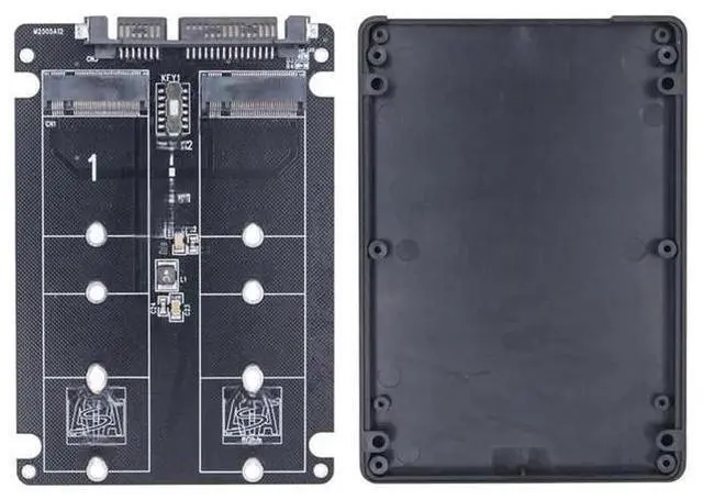 Main image of FOR Dual M.2 to SATA3.0 Adapter M.2 SATA Protocol SSD Adapter 2 Port NGFF M.2 B Key to SATA 3.0 6Gbps M2 to SATA Converter Card Case