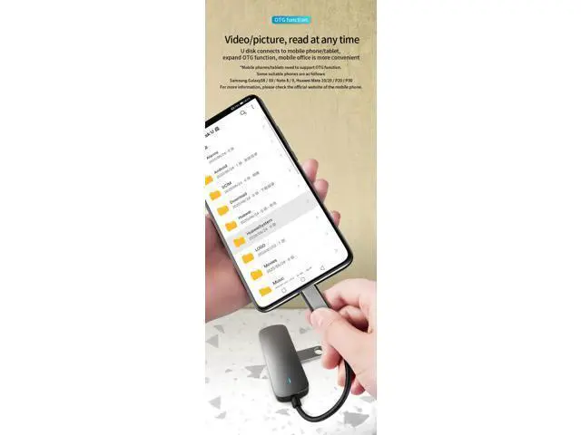 Alt view image 5 of 7 - USB C Hub, 4 in 1 USB C Adapter, Type C Hub with 4K USB C to HDMI, USB 3.0, USB 2.0, 87W USB C PD Charging Thunderbolt 3 for MacBook Pro Air, Dell XPS 15, Google Chromebook Pixel
