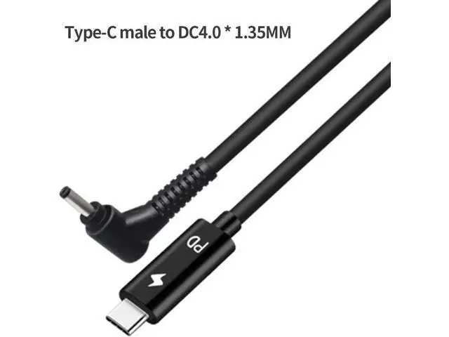 Alt view image 3 of 3 - New Laptops Portable Type-C DC Power Charger Cable 1.5M 65W USB C Male to DC Male PD Fast Charging Connector Adapter Notebook PC (DC4.0x1.35MM)