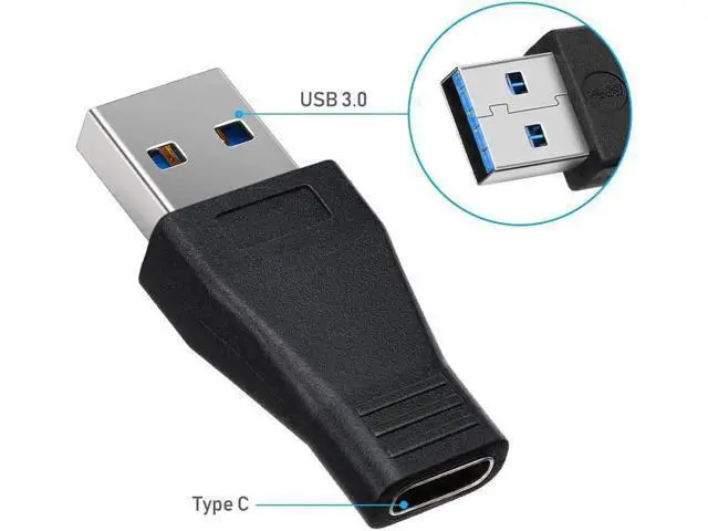 Alt view image 3 of 3 - 2pcs USB 3.0 Male to Type C Female Adapter Type A to C USB 3.0 Male to 3.1 Female Adapter Converter Support Data Sync & Charging