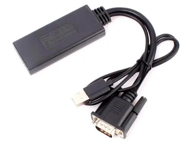 Alt view image 4 of 5 - VGA + USB to HD 1080P VGA to HDMl High Definition Converter with Audio Power Supply Adapter Cable