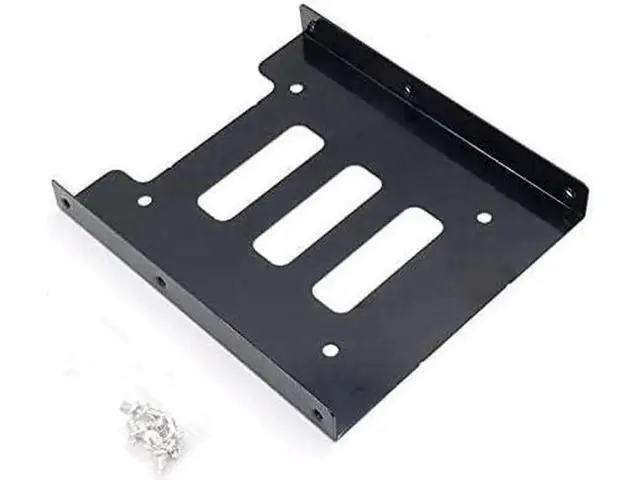 Alt view image 3 of 6 - 2.5 to 3.5 Inch Hard Disk Metal Bracket Adapter HDD Holder with IDE 4P Male to SATA 15 Pin Cable SATA 3.0 Cable for Desktop PCSSD Server (Yellow)