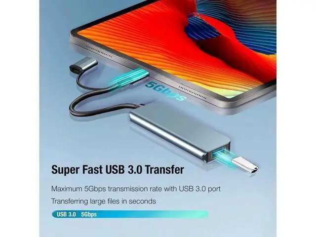 Alt view image 4 of 7 - USB Hub,USB C hub,USB hub with USB C Multiport Adapter, USB Splitter with 1xUSB 3.0,2xUSB2.0,TF/SD Card Reader,USB c hub for MacBook Pro/PC/Laptop/Tablet Devices (Grey 5in1)
