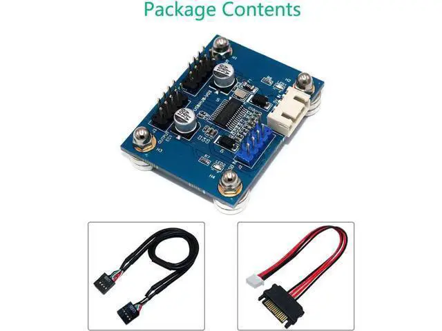 Alt view image 5 of 7 - USB 2.0 9pin Header 1 to 2 Extension Hub Splitter Adapter-Converter MB USB 2.0 Male to 2 Male-30CM 9-pin Cable (180 Degree+SATA Cabl)