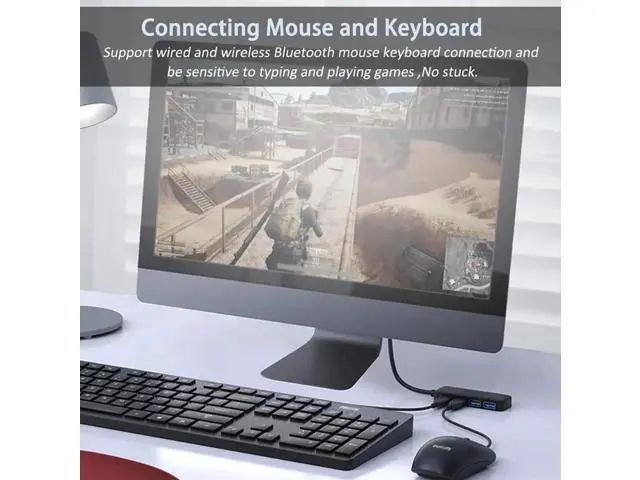 Alt view image 6 of 7 - USB Hub,USB Splitter,USB 4-Port Extender Multiport USB Adapter,USB 3.0 Hub,4-Port USB Hub USB Splitter USB Expander for Laptop, Xbox, Flash Drive, HDD, Console, Printer, Camera,Keyborad, Mouse