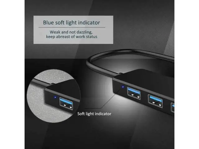 Alt view image 7 of 7 - USB Hub,USB Splitter,USB 4-Port Extender Multiport USB Adapter,USB 3.0 Hub,4-Port USB Hub USB Splitter USB Expander for Laptop, Xbox, Flash Drive, HDD, Console, Printer, Camera,Keyborad, Mouse