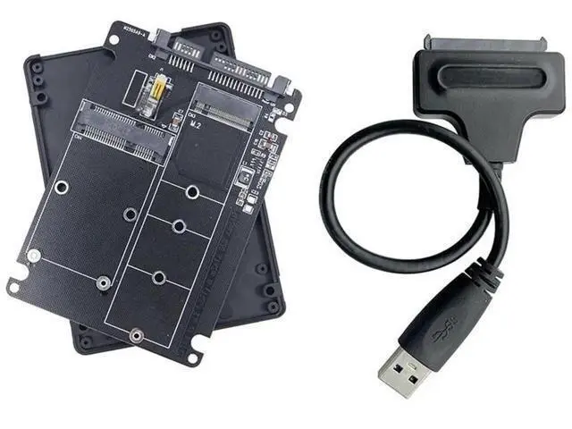 Main image of FOR M2 SSD Case mSATA to USB Adapter mSATA Enclosure M.2 NGFF mSATA SSD To SATA 3.0 2.5 Adapter Riser Board M.2 Box Cable For Laptop