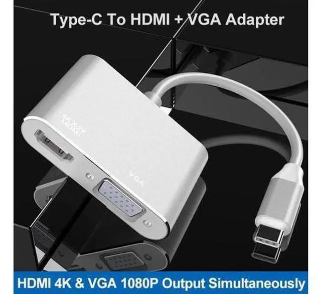 Alt view image 4 of 4 - COFIER USB3.1 Converter Portable Type-c To Hdmi Vga Type-c To Vga Adapter Cable Converter for MacBook Connected To Display/projector