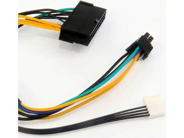 Alt view image 2 of 6 - ATX 24pin to Motherboard 2-port 6pin Adapter Power Supply Cable Cord for HP Z220 Z230 SFF Mainboard Server Workstation 30cm Cord