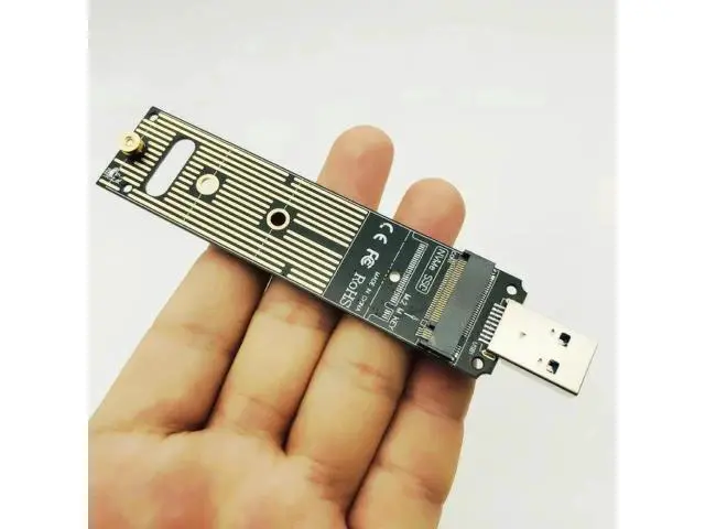 Alt view image 6 of 6 - Portable High Performance NVME to USB Adapter M.2 SSD to Type-A Card USB 3.1 Gen 2 Bridge Chip to M2 SSD Key M for Windows XP/7/
