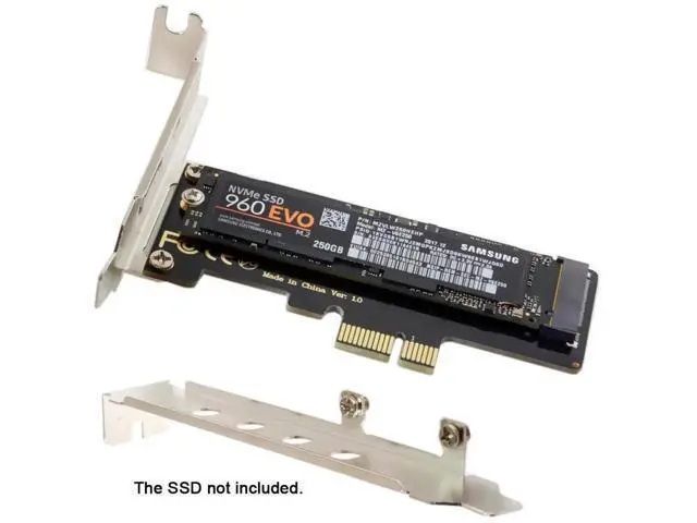 Alt view image 3 of 7 - NVME to PCI-E 4.0 Low Profile PCI-E 3.0 x1 Lane to M.2 NGFF M-Key SSD Nvme AHCI PCI Express Adapter Card