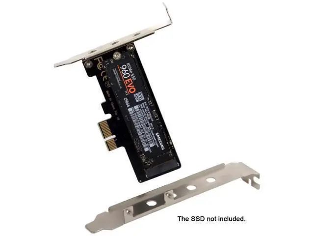 Alt view image 4 of 7 - NVME to PCI-E 4.0 Low Profile PCI-E 3.0 x1 Lane to M.2 NGFF M-Key SSD Nvme AHCI PCI Express Adapter Card