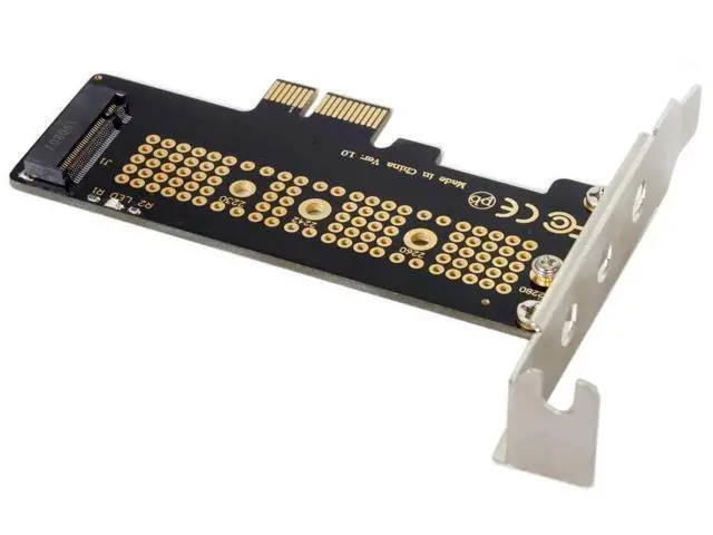 Alt view image 6 of 7 - NVME to PCI-E 4.0 Low Profile PCI-E 3.0 x1 Lane to M.2 NGFF M-Key SSD Nvme AHCI PCI Express Adapter Card