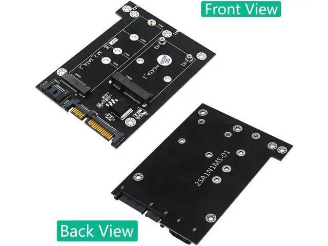 Alt view image 2 of 6 - Riser 2 in 1 mSATA / M2 NGFF SSD to Dual SATA 3.0 Converter M.2 SATA Adapter mSATA to SATA Expansion Card Board for Miner Mining