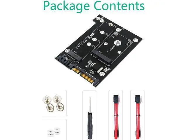 Alt view image 4 of 6 - Riser 2 in 1 mSATA / M2 NGFF SSD to Dual SATA 3.0 Converter M.2 SATA Adapter mSATA to SATA Expansion Card Board for Miner Mining