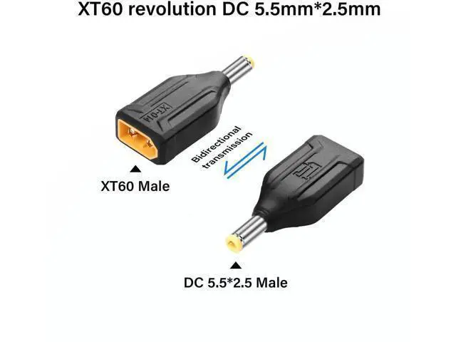 Alt view image 6 of 7 - 2 Pack XT60 to DC5525 Adapter XT60 to DC 5.5mm X 2.5mm Wireless for TS100 Soldering Iron, FPV Monitor Power,Drone (XT-014)
