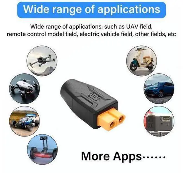Alt view image 6 of 7 - 2 Pack XT60 to DC7909 Adapter XT60 to DC 7.9mm X 0.9mm Wireless for TS100 Soldering Iron, FPV Monitor Power,Drone (XT-004)