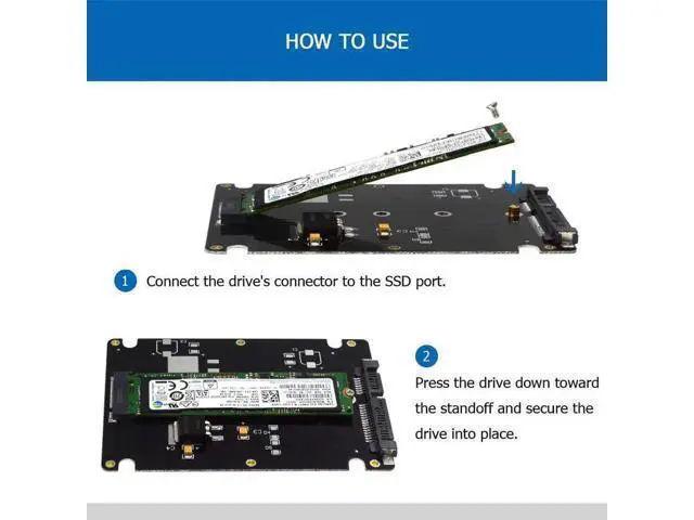 Alt view image 5 of 7 - M.2 Adapter to 2.5 SATA Enclosure, B & M Key SATA Based NGFF SSD Converter to 2.5 Inch SATA 3.0 Card Support 2230 2242 2260 2280 Hard Drive with 7mm Case