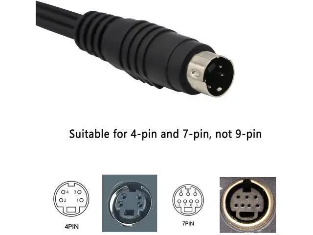 Alt view image 6 of 7 - 4 Pin S-Video to 3 RCA AV Female Cable for TV PC Computer Video AV Projector for Video TV Laptop Adapter Cable (27cm)